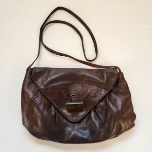 DESMO DARK Brown Buttery Soft Leather Flap Crossbody MADE IN ITALYSuper Soft l